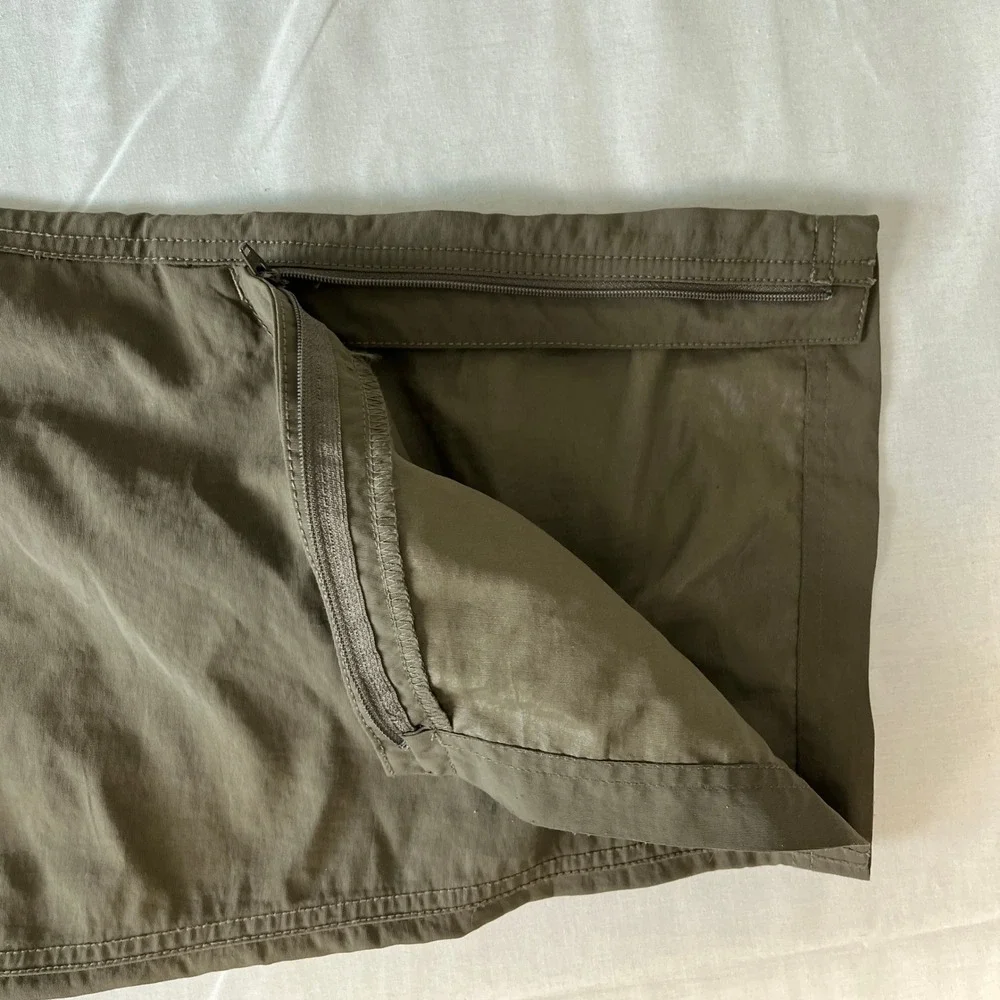The North Face Convertible Cargo Pants Mens L Olive Green Excellent Zip Off Trek